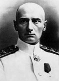 Alexander Vasilyevich Kolchak (Russian: Алекса́ндр Васи́льевич Колча́к, 16 November [O.S. 4 November] 1874 – 7 February 1920) was a polar explorer and commander in the Imperial Russian Navy, who fought in the Russo-Japanese War and the First World War. During the Russian Civil War, he established a counter-revolutionary government in Siberia—later the Provisional All-Russian Government—and was recognised as the 'Supreme Ruler and Commander-in-Chief of All Russian Land and Sea Forces' by the other leaders of the White movement (1918–1920).<br/><br/>

His government was based in Omsk, in southwestern Siberia. He tried to defeat Bolshevism by ruling as a dictator but his government proved weak and confused. For example, he lost track of the imperial gold reserves and much of it disappeared. He failed to unite all the disparate elements. He refused to consider autonomy for ethnic minorities, refused to collaborate with non-Bolshevik leftists, and relied too heavily on outside aid. As his White forces fell apart, he was captured by independents and handed over to the Bolsheviks, who executed him.